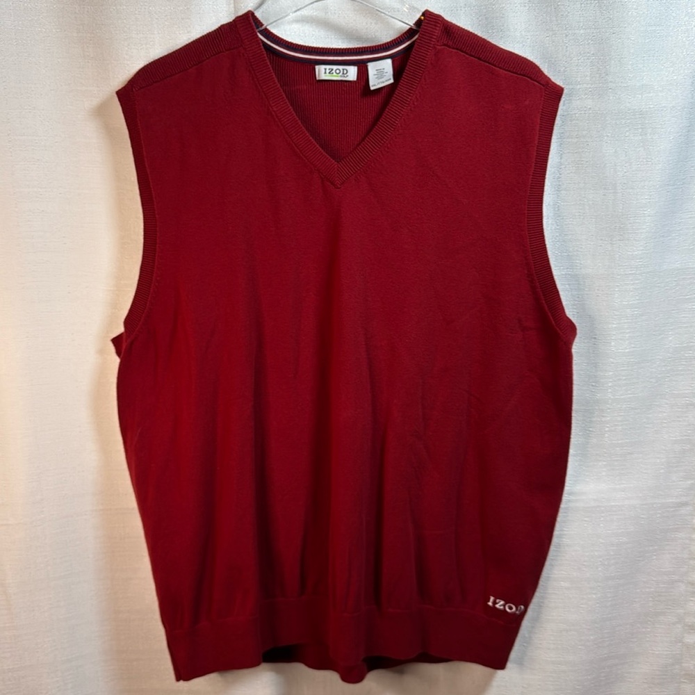 IZOD GOLF Red Sweater Vest
